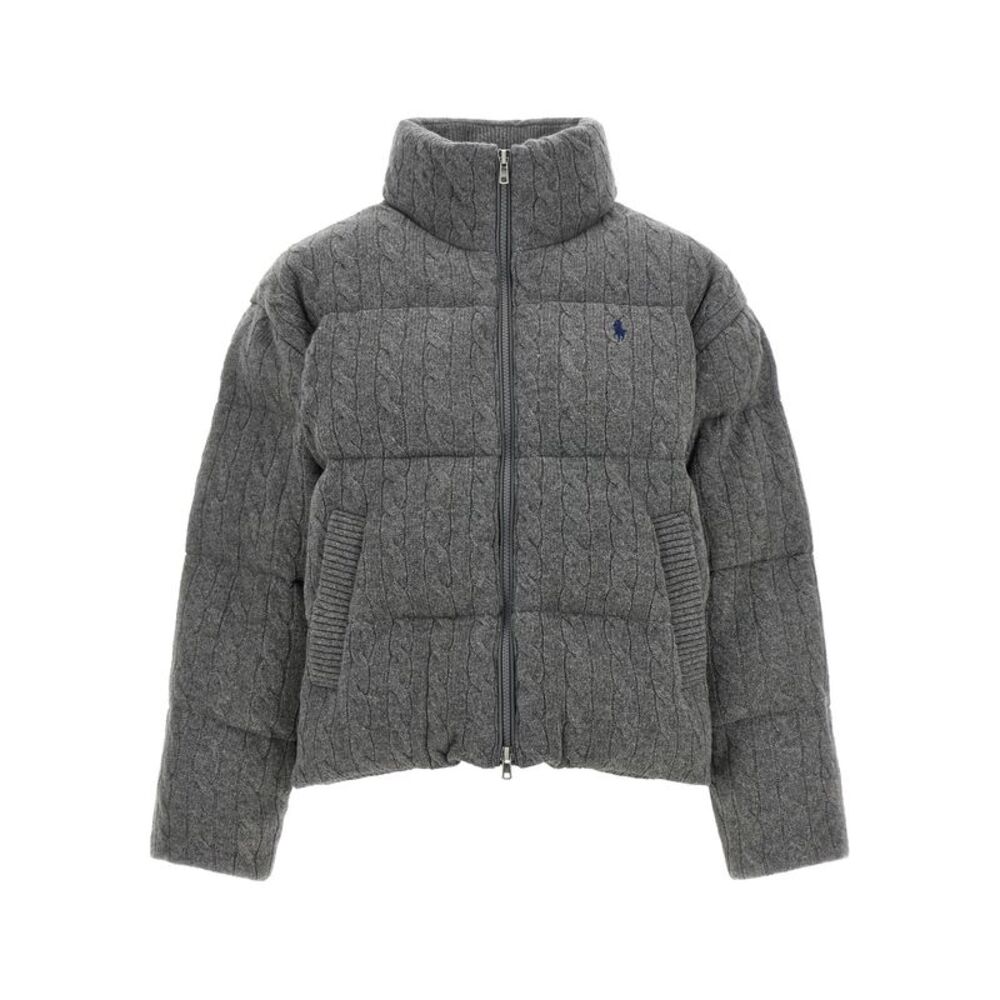 Polo Ralph Lauren Gray Wool Full-Length Women's Jacket